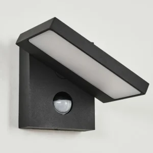hofstein Applique murale d'extérieur Lyckan LED Noir, 1 lumière, Détecteur de mouvement* Lampes Modernes
