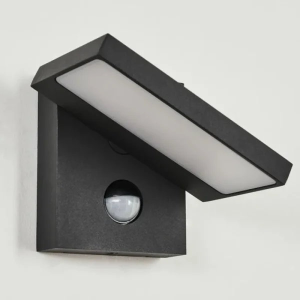 hofstein Applique murale d'extérieur Lyckan LED Noir, 1 lumière, Détecteur de mouvement* Lampes Modernes