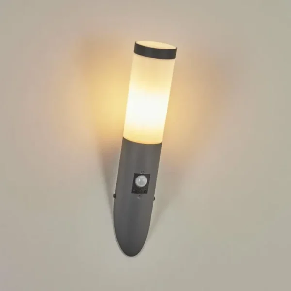hofstein Applique murale d'extérieur Sessa Anthracite, 1 lumière, Détecteur de mouvement* Lampes Modernes