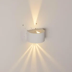 hofstein Applique murale d'extérieur Windhoek LED Blanc, 2 lumières* Lampes Modernes