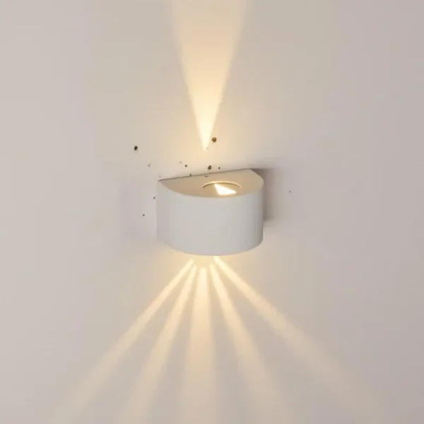 hofstein Applique murale d'extérieur Windhoek LED Blanc, 2 lumières* Lampes Modernes