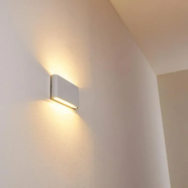 hofstein Applique murale d'extérieur Tinglev LED Blanc, 2 lumières* Lampes Modernes