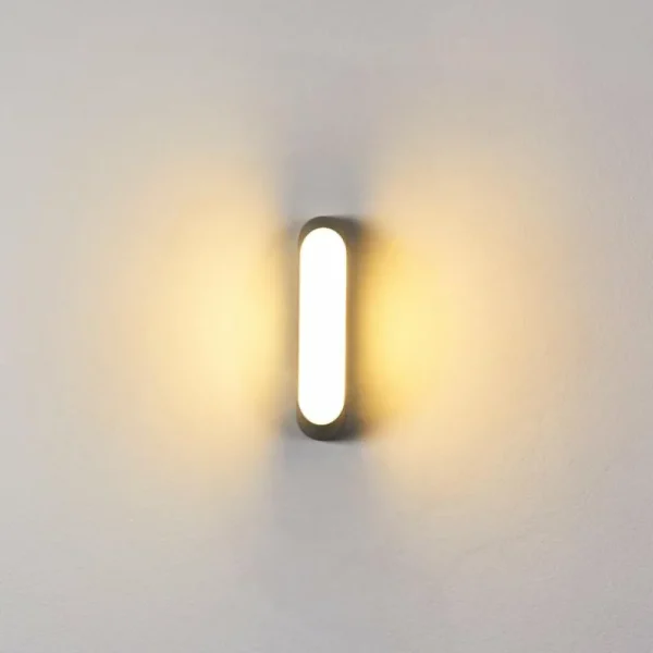 hofstein Applique murale d'extérieur Arvier LED Gris, 1 lumière* Lampes Modernes