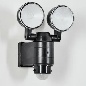 hofstein Applique murale d'extérieur Anyarhwi LED Noir, 2 lumières, Détecteur de mouvement* Lampes Modernes