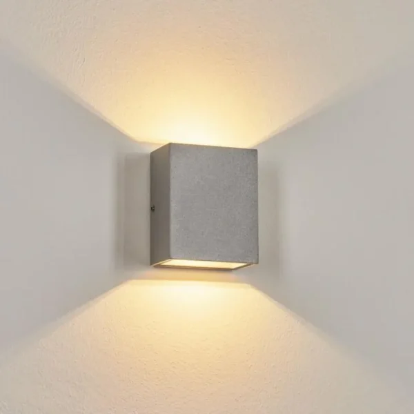 hofstein Applique murale d'extérieur Casmilo LED Argenté, 2 lumières* Lampes Modernes
