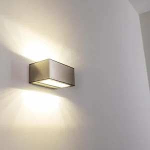 hofstein Applique murale d'extérieur Spider LED Acier inoxydable, 1 lumière* Lampes Modernes