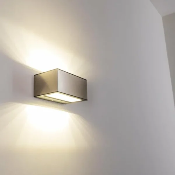 hofstein Applique murale d'extérieur Spider LED Acier inoxydable, 1 lumière* Lampes Modernes