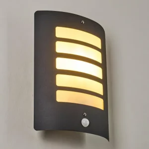 hofstein Applique murale d'extérieur Alslev Anthracite, 1 lumière, Détecteur de mouvement* Lampes Modernes