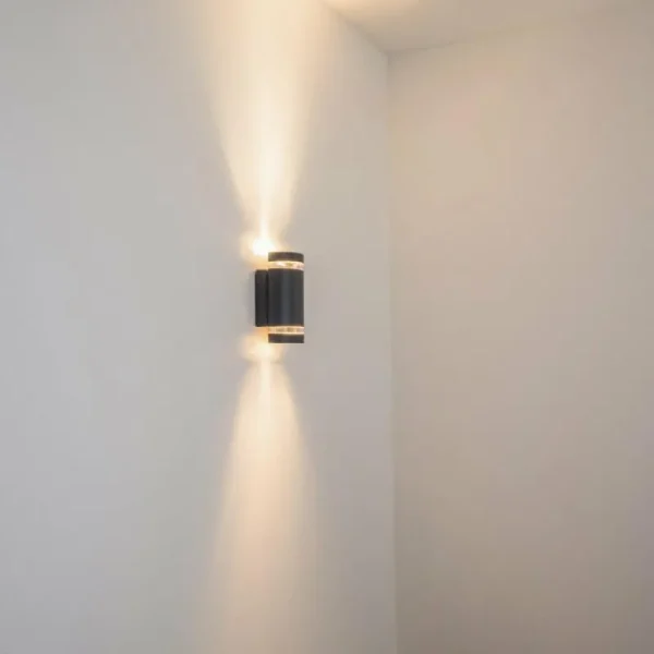 hofstein Applique murale d'extérieur Tagish Anthracite, 2 lumières* Lampes Modernes