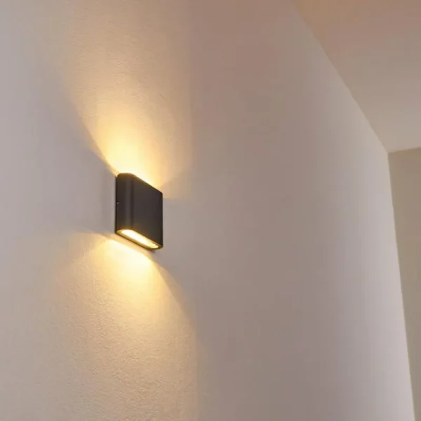 hofstein Applique murale d'extérieur Tinglev LED Anthracite, 2 lumières* Lampes Modernes