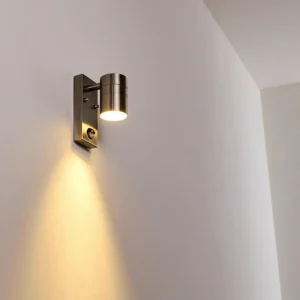 hofstein Applique murale d'extérieur Froslev LED Chrome, 1 lumière, Détecteur de mouvement* Lampes Modernes