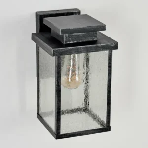 hofstein Applique murale d'extérieur Tieva Noir, Argenté, 1 lumière* Lampes Modernes
