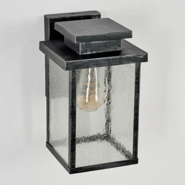 hofstein Applique murale d'extérieur Tieva Noir, Argenté, 1 lumière* Lampes Modernes