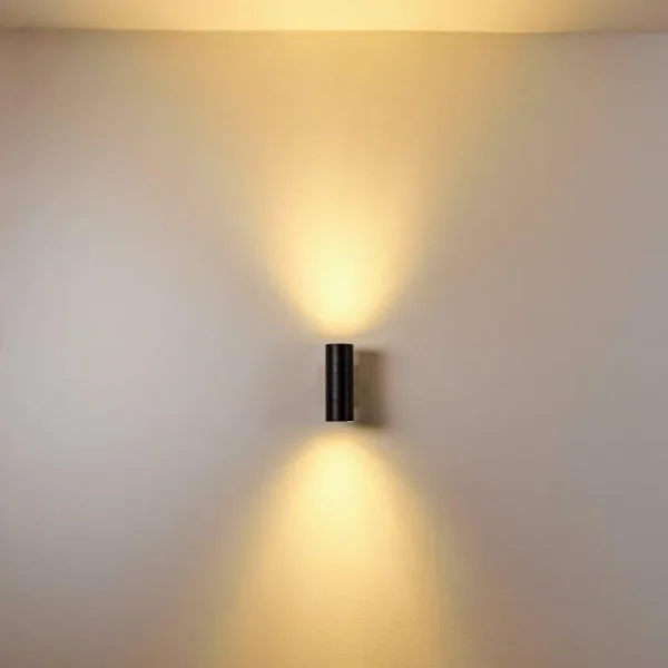 hofstein Applique murale d'extérieur Froslev LED Noir, 2 lumières* Lampes Modernes