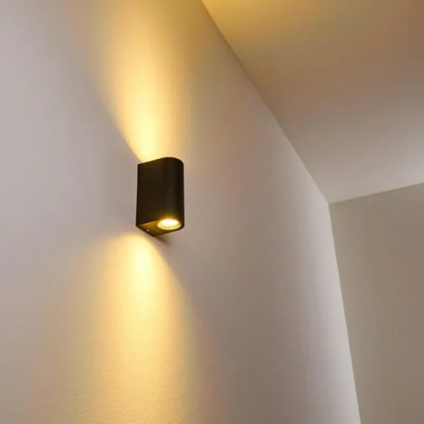 hofstein Applique murale d'extérieur Nordborg LED Noir, 2 lumières* Lampes Modernes