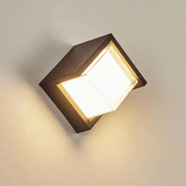 hofstein Applique murale d'extérieur Vurey LED Noir, 1 lumière* Lampes Modernes