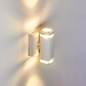 hofstein Applique murale d'extérieur Corneda Blanc, 2 lumières* Lampes Modernes