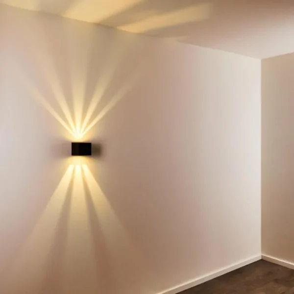 hofstein Applique murale d'extérieur Jonava LED Noir, 2 lumières* Lampes Modernes
