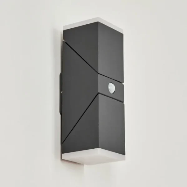 hofstein Applique murale d'extérieur Toogong LED Anthracite, 2 lumières, Détecteur de mouvement* Lampes Modernes