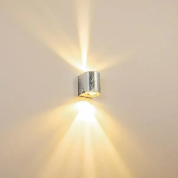 hofstein Applique murale d'extérieur Mora LED Zingué, 2 lumières* Lampes Modernes