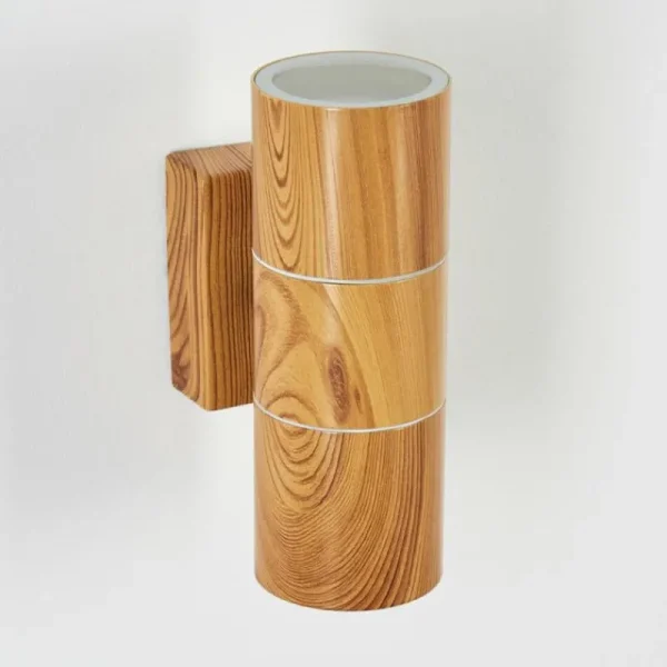 hofstein Applique murale d'extérieur Tenvik Brun, Couleur bois, Noir, 2 lumières* Lampes Modernes