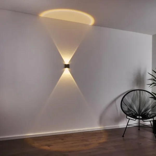 hofstein Applique murale d'extérieur Abaiang LED Gris, 1 lumière* Lampes Modernes