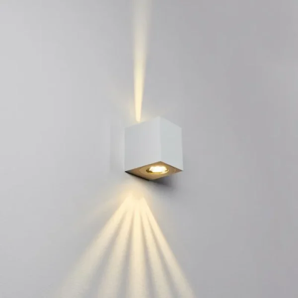 hofstein Applique murale d'extérieur Mora LED Blanc, 2 lumières* Lampes Modernes