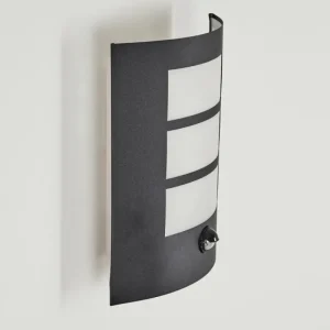 hofstein Applique murale d'extérieur Matilau Noir, Blanc, 1 lumière, Détecteur de mouvement* Lampes Modernes