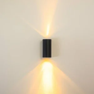 hofstein Applique murale d'extérieur Boda Noir, 2 lumières* Lampes Modernes
