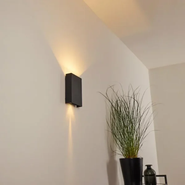 hofstein Applique murale d'extérieur Benin LED Noir, 2 lumières* Lampes Modernes