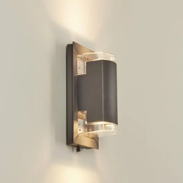 hofstein Applique murale d'extérieur Nabawa Anthracite, 2 lumières* Lampes Modernes