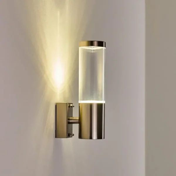hofstein Applique murale d'extérieur Noreaz Chrome, 1 lumière* Lampes Modernes