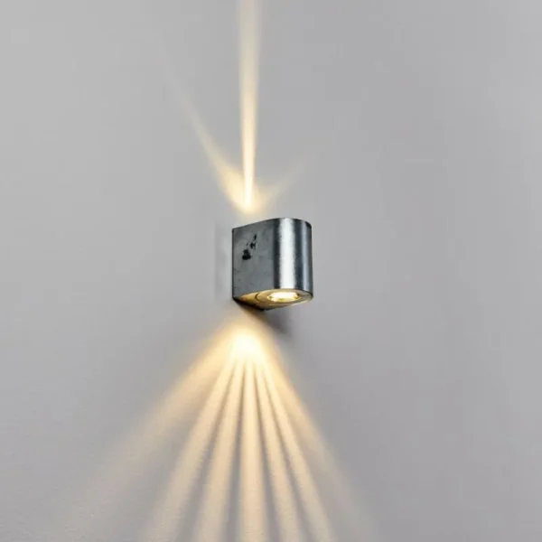 hofstein Applique murale d'extérieur Mora LED Nickel mat, 2 lumières* Lampes Modernes