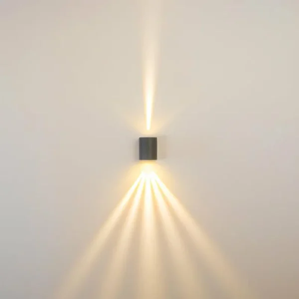 hofstein Applique murale d'extérieur Mora LED Gris, 2 lumières* Lampes Modernes