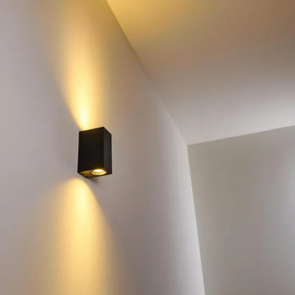 hofstein Applique murale d'extérieur Nordborg LED Noir, 2 lumières* Lampes Modernes