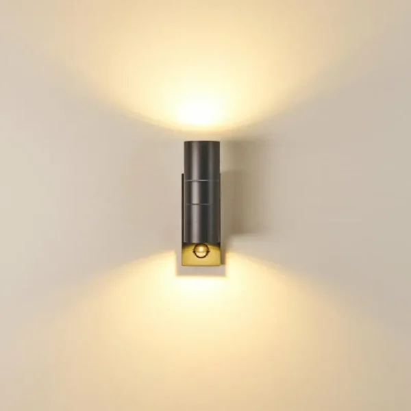 hofstein Applique murale d'extérieur Brachy Gris, 2 lumières, Détecteur de mouvement* Lampes Modernes