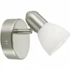 Luminaires Eglo Applique murale Eglo DAKAR 1 Nickel mat* Lampes En Verre