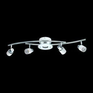 Luminaires Eglo Applique murale Eglo Vallida-Sd LED Chrome, Blanc, 5 lumières* Lampes En Verre