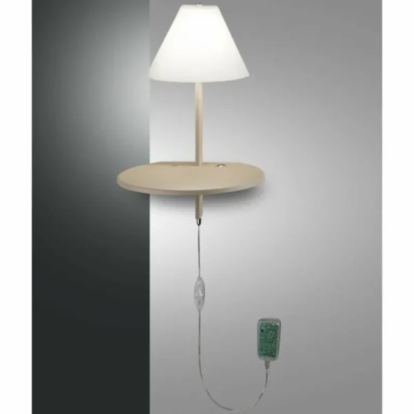 Luminaires Fabas Luce Applique murale Fabas Luce Goodnight LED Gris, 1 lumière* Lampes En Verre