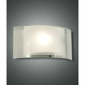 Luminaires Fabas Luce Applique murale Fabas Luce Alide Blanc, 1 lumière* Lampes En Verre