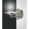 Luminaires Fabas Luce Applique murale Fabas Luce Desus LED Nickel mat, 1 lumière* Lampes En Verre