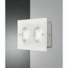 Luminaires Fabas Luce Applique murale Fabas Luce Bali LED Argenté, 2 lumières* Lampes En Verre