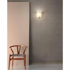 Luminaires Fabas Luce Applique murale Fabas Luce Viki Blanc, 1 lumière* Lampes En Verre