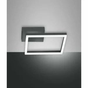 Luminaires Fabas Luce Applique murale Fabas Luce Bard LED Anthracite, 1 lumière* Lampes En Verre