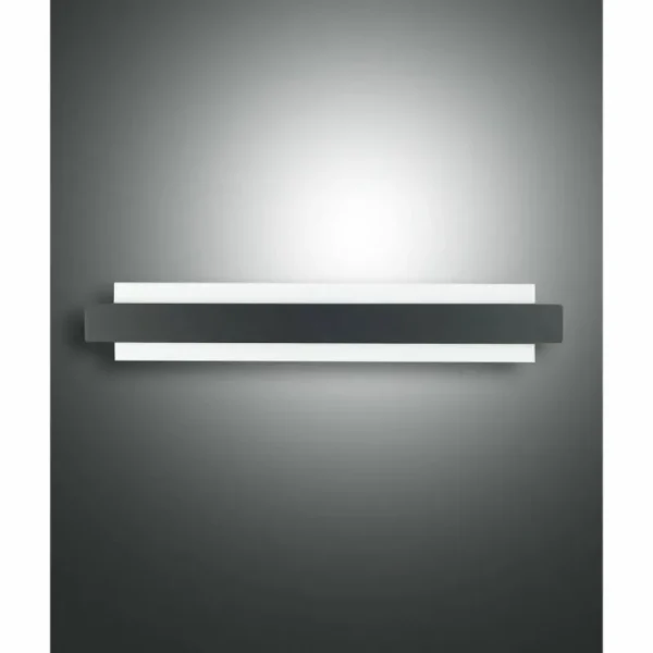 Luminaires Fabas Luce Applique murale Fabas Luce Regolo LED Noir, 1 lumière* Lampes En Verre