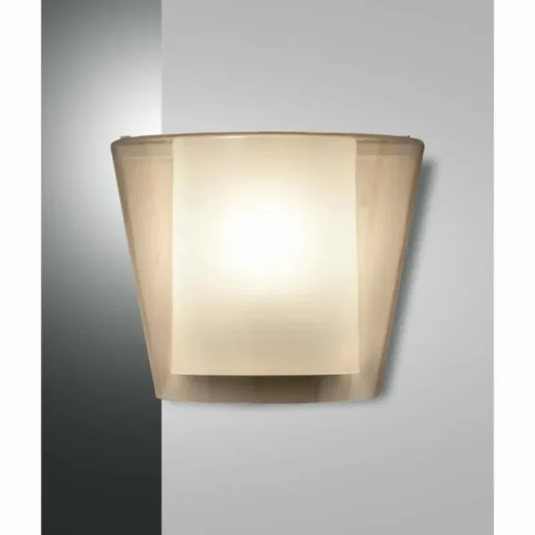 Luminaires Fabas Luce Applique murale Fabas Luce Viki Blanc, 1 lumière* Lampes En Verre