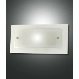 Luminaires Fabas Luce Applique murale Fabas Luce Naxar Blanc, 1 lumière* Lampes En Verre