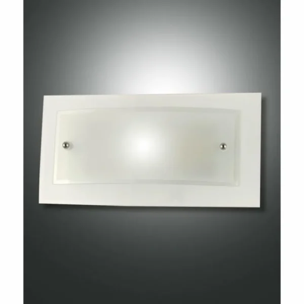 Luminaires Fabas Luce Applique murale Fabas Luce Naxar Blanc, 1 lumière* Lampes En Verre