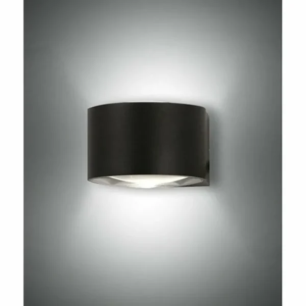 Luminaires Fabas Luce Applique murale Fabas Luce Lao LED Noir, 2 lumières* Lampes En Verre