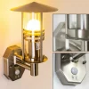 hofstein Applique murale FORLI Acier inoxydable, 1 lumière, Détecteur de mouvement* Lampes Modernes